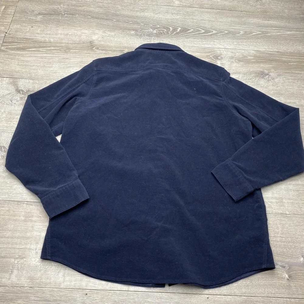 Banana Republic Shirt Mens LT Blue Solid Flannel Long Sleeve‎ Button Up Casual